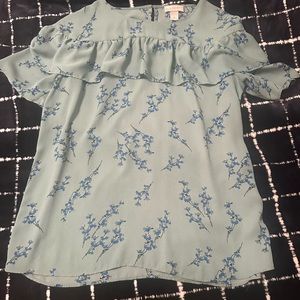 LOFT Floral Green Dress